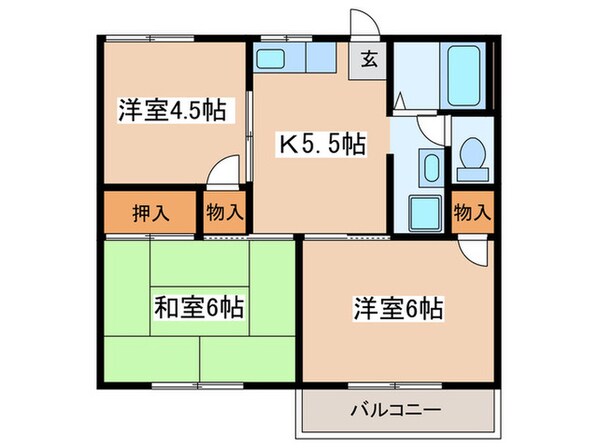 コーポちとせの物件間取画像